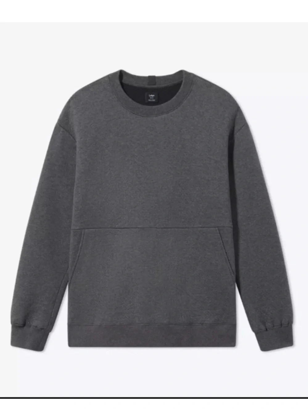 Lunya Lahgo Restore Double Faced Crew Sweatshirt Gray Heathered Men’s Large NEW - Picture 3 of 9